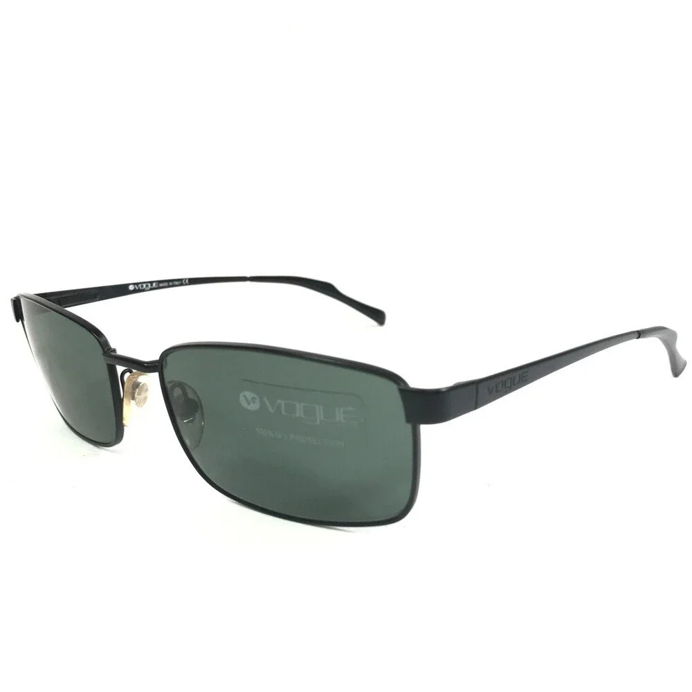 Vogue Sunglasses VO3431-S 352-S/6 Black Square Frames with Green Lenses
